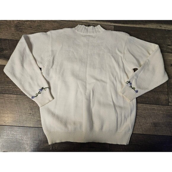 Alfred Dunner Vintage Floral Embroidered Sweater L - Picture 6 of 7